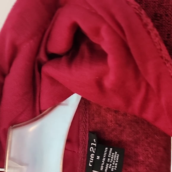 Rue 21 Juniors zipper up sweatshirt "Cute But Psycho" size medium - Picture 5 of 7